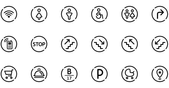 Wayfinding System Basic Icon Set