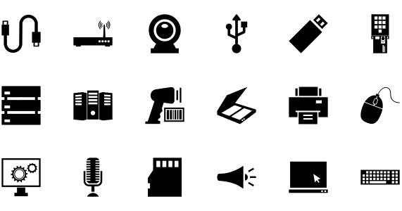Computer Hardware Glyph